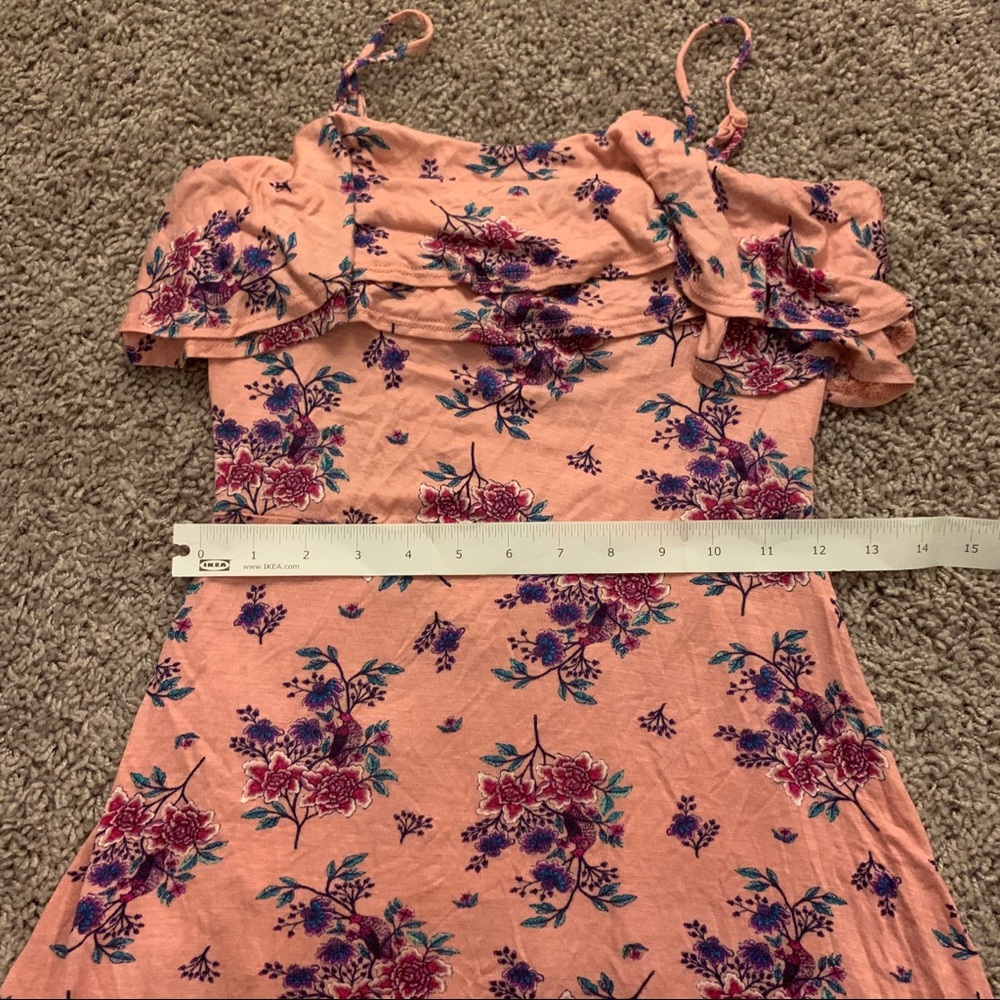 NWT Floral Print Pink Ruffle top Sundress - Picture 6 of 7